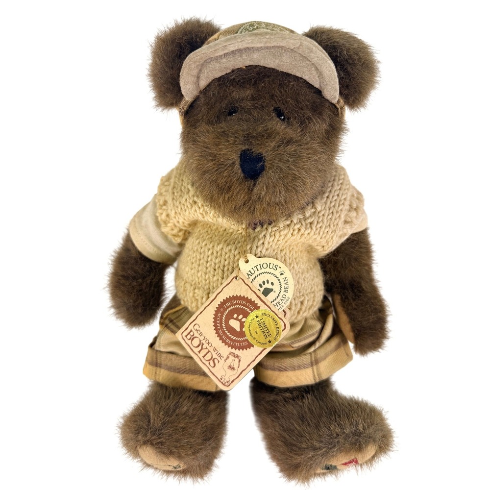 Boyds Bear Woody Puttsalot Longaberger 1992 Limited Edition Golf Plush 10"